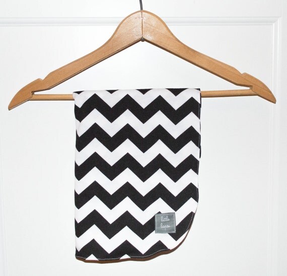 Black and white chevron swaddle blanket. Soothing blanket.
