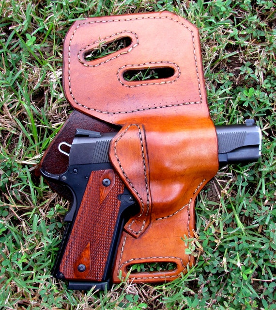 Custom concealed leather gun holster made for most gun models