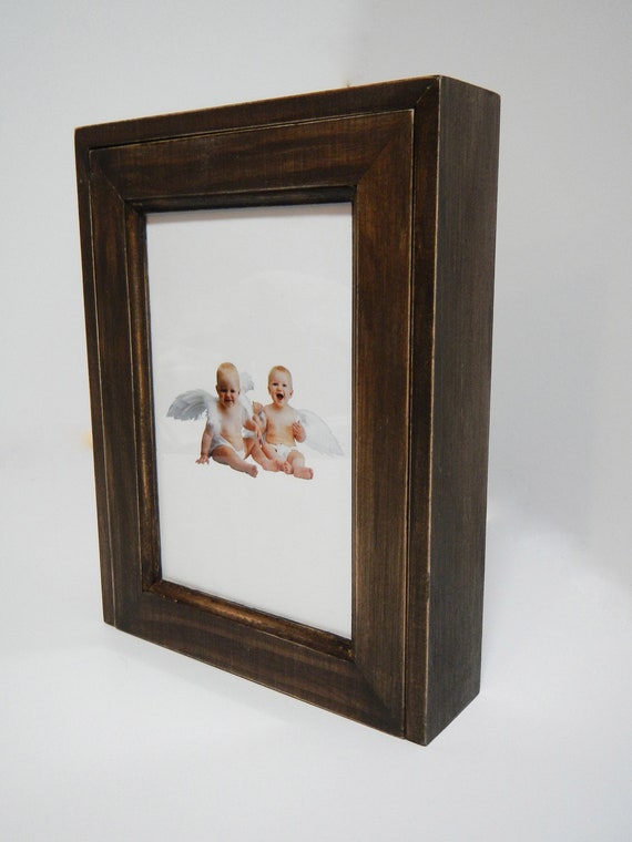 Keepsake picture frame photo box Card Box holds 4x6