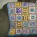 Granny Square Baby Afghan or Lap Blanket Handmade by Grandma Boys Colors