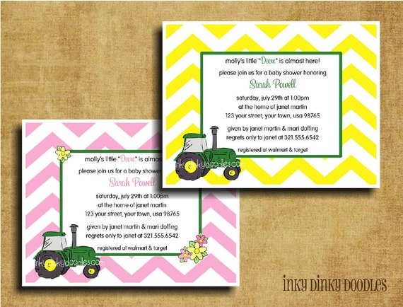 John Deere Baby Invitations 7