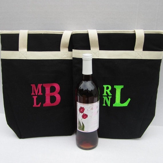 personalized wine tote cooler