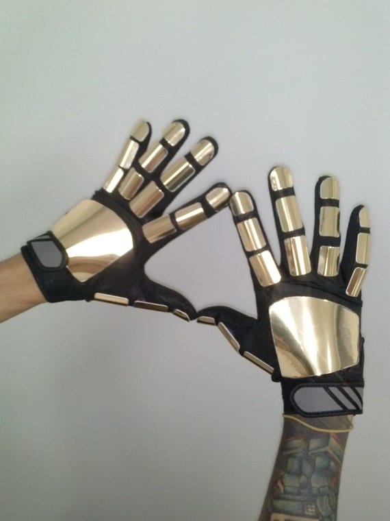 Daft punk gloves by edmprops on Etsy