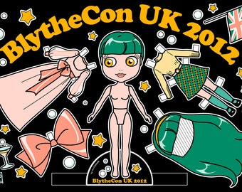 Blythe Birthday Suit Paper Doll