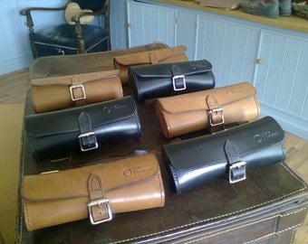 Retro style 'Velo Vintage' black leather cycle tool roll ***Only 2 left*** SALE PRICE