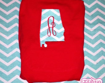 Alabama Tshirt Pocket 2.5", 3", 4", 5" Wide Digital Applique Design Instant Download