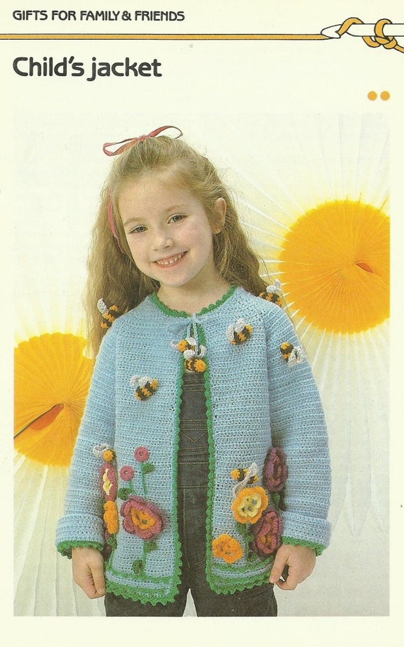 Child's Jacket Crochet Pattern lovely vintage
