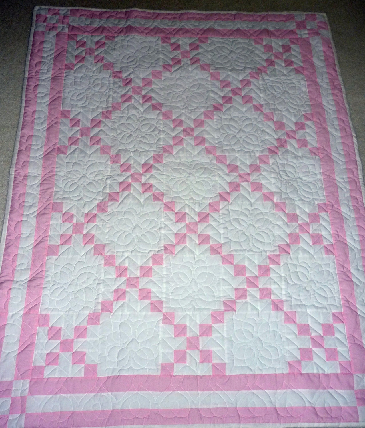 Pink and White Quilt