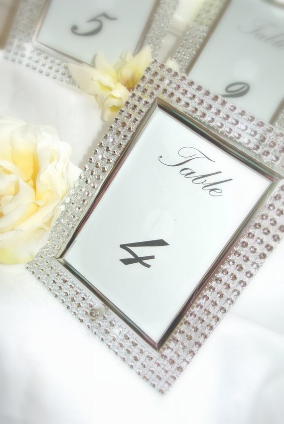 Items similar to Set of 23 Rhinestone Bling Glass Picture Frames 3.5 x