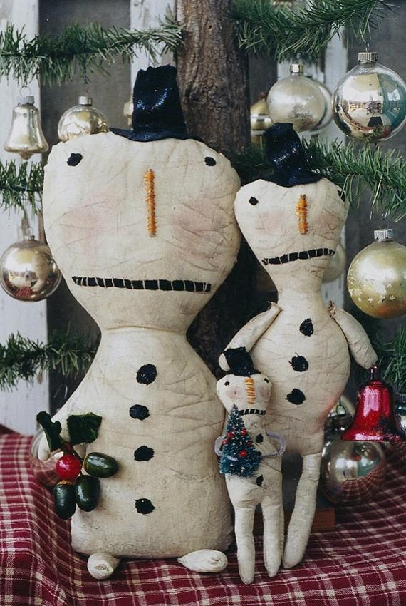 snowmen folkart pickety hickety epattern patternmart