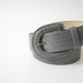 vintage Gray Embossed Leather Belt . Wide . Leather Covered Buckle . s