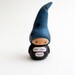 Miniature Gnome Figurine- Woodland Clay Art Sculpture - One-Man Band