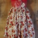 Boho roses dress ON SALE red cotton baby doll prom ruffles vintage rose bohemian medium by vintage opulence on Etsy