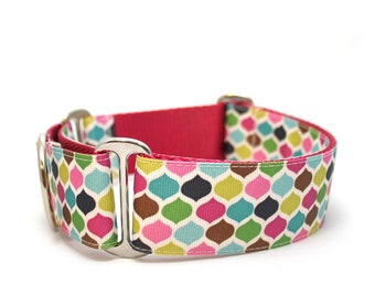 1.5" dog collar Taj Mahal buckle or martingale collar