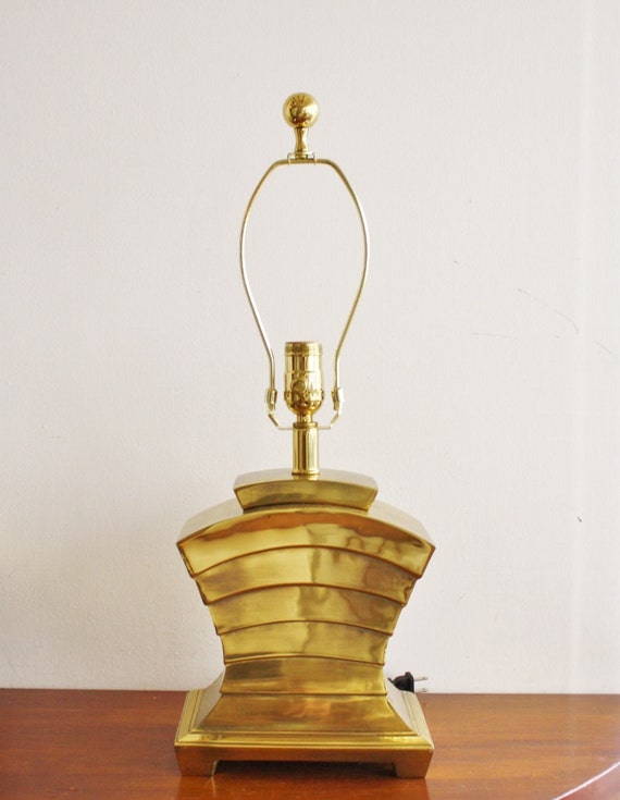 Vintage art deco brass table lamp by highstreetmarket on Etsy