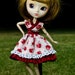 Red Hibiscus Kimono Inspired Casual Dress for Groove Pullip