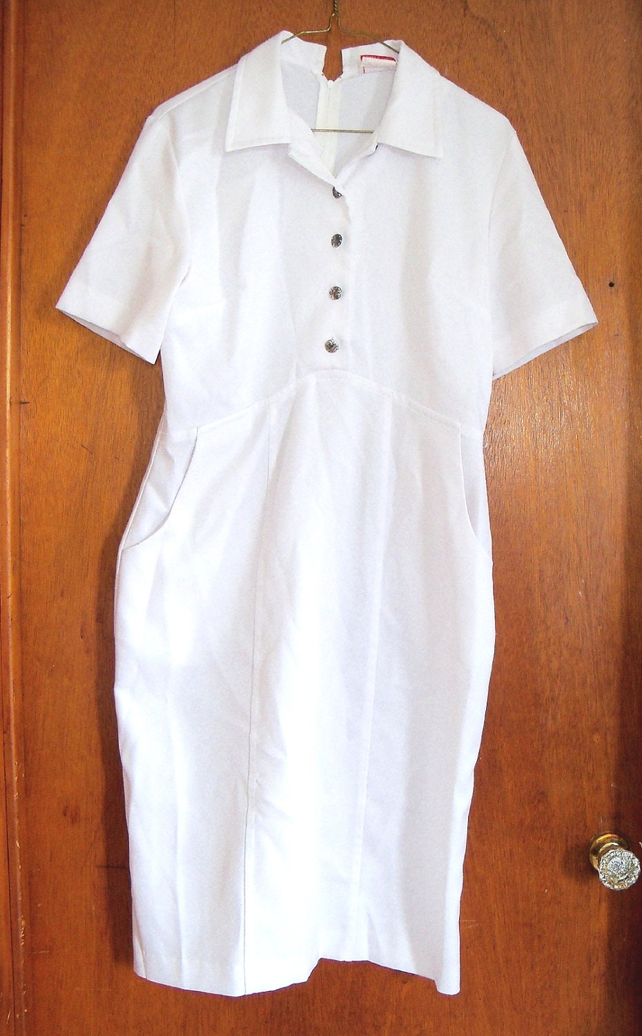 SALE Vintage White Cross Nursing Dress Uniform by retroheart