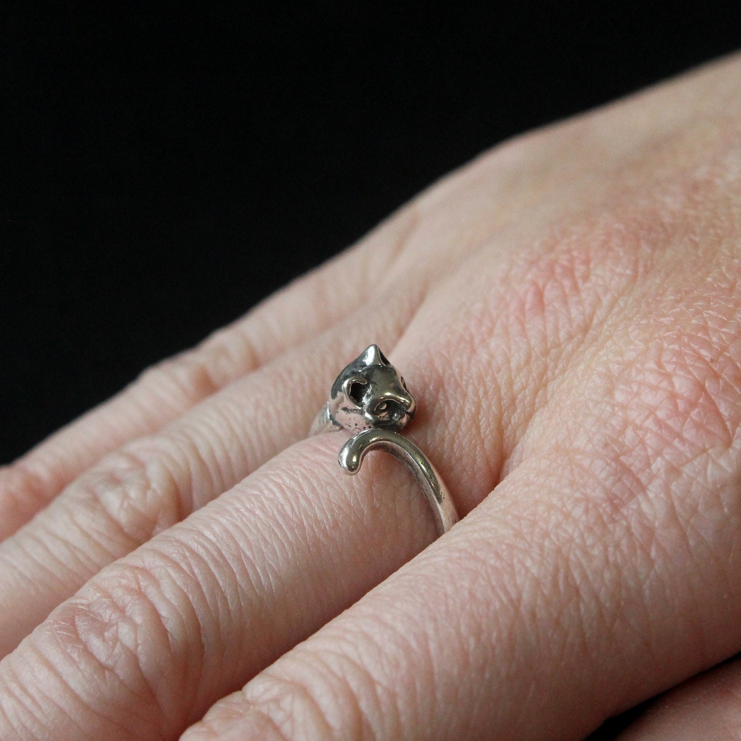 Kitty Cat Ring Silver Kitty Cat Ring cat Jewelry 162