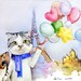 clearance SALE OOAK 6 x 6 Original Paris Watercolor Painting