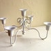 Shabby Chic White Curvy Candelabra Centerpiece for 5 Candles