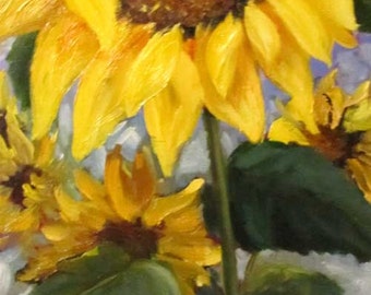 Sunflower Still Life Painting an Original by Cheri Wollenberg