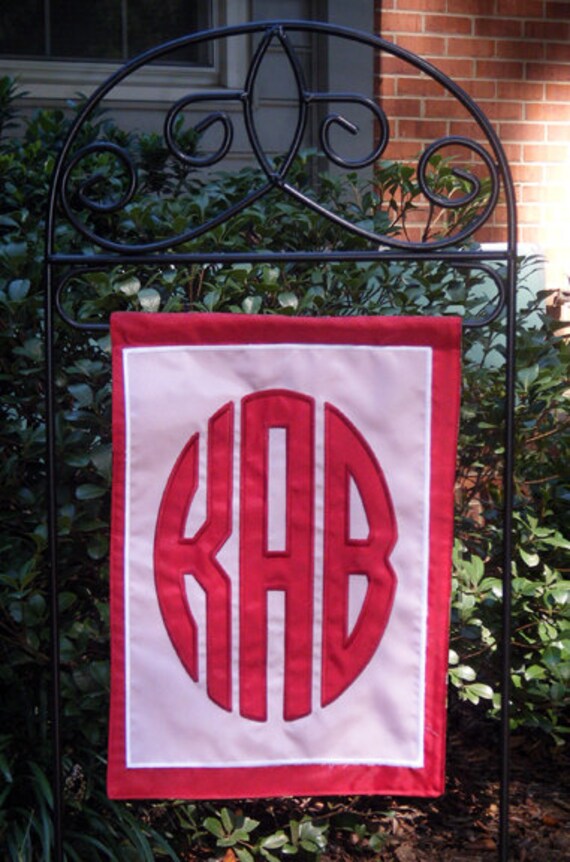 Monogrammed Garden Flag