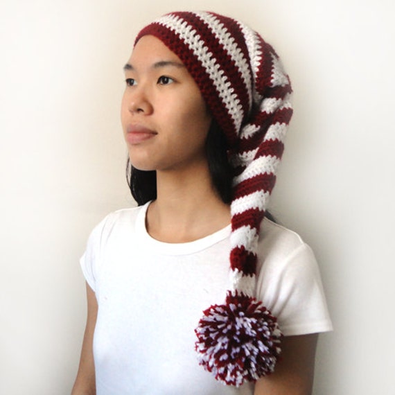 christmas pattern crochet hat Sizes) PDF  Pattern Stocking Long   Crochet  (5 Instant Download Cap