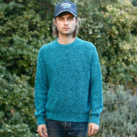 turquoise sweater