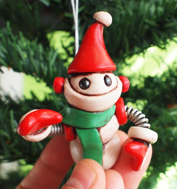 Robot Christmas Ornament SNOWMAN Snowbot Simp by RobotsAreAwesome