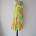 Vintage Floral Hawaiin Neon Dress