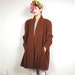80s Cinnamon Draped Swing Winter Coat (L/XL)