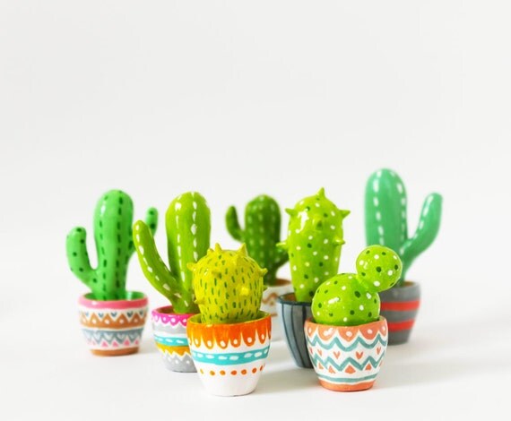 Cactus sculpture Gift for gardeners Hand sculpted