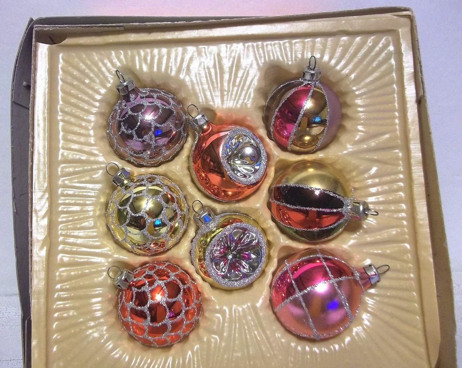 vintage glass christmas ornaments boxed kmart made in romania vintage glass christmas ornaments boxed kmart made in romania
