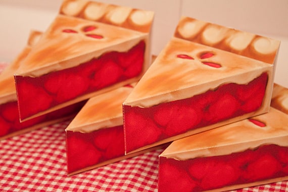 Cherry Pie Favor Box : DIY Printable PDF - Instant Download Il_570xn