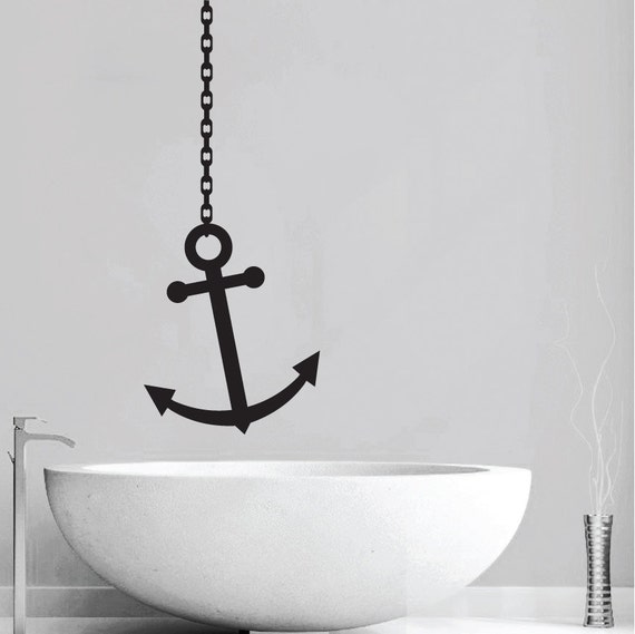 ANCHOR ON CHAIN hanging wall decal Nautical by decalsmurals