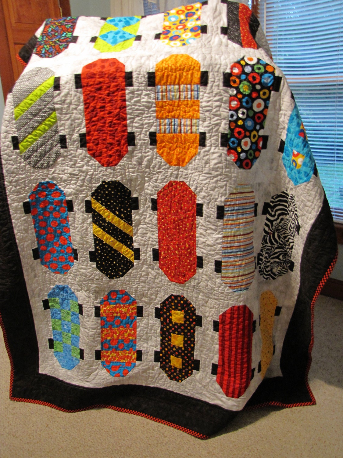 Skateboard Quilt Twin Size Boy Girl Teen Child Lap