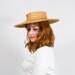 vintage 1930s hat / wide brim straw hat / Honey Girl