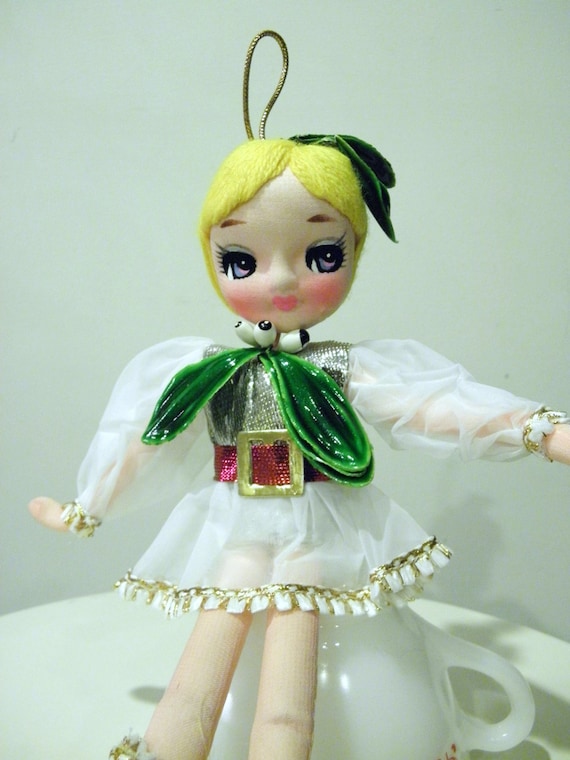 Vintage Posable Elf Doll Fairy Doll Mistletoe Pixie Made in