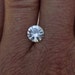 RESERVED White Sapphire Engagement Ring September Birthstone Diamond Alternative