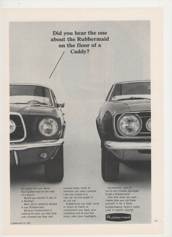 1967 Advertisement Rubbermaid Car Floor Mats Auto Shop Car