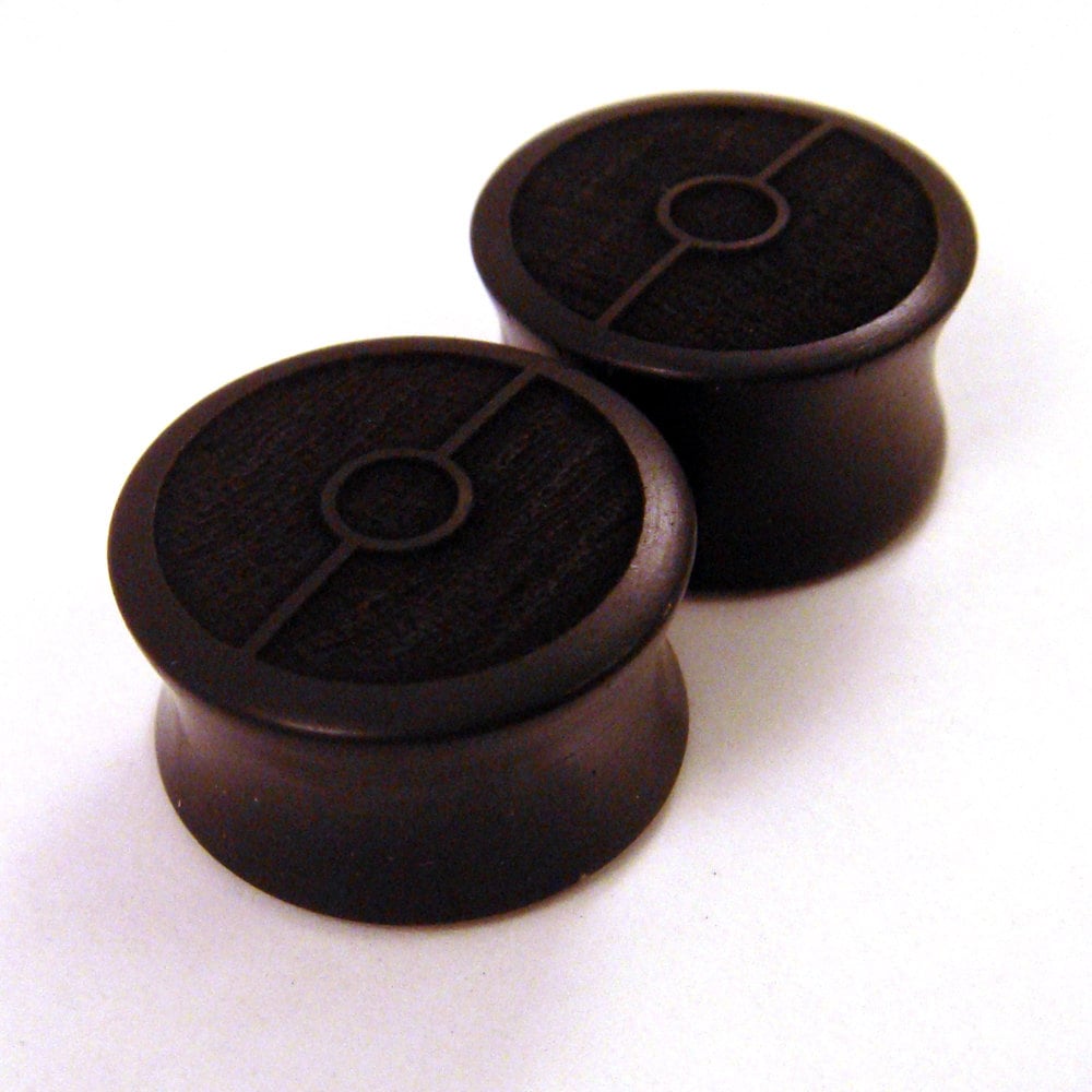 Zaya Body Jewelry PAIR Of Organic Black Wood Hand Carved Lotus Flower Ear Plugs Gauges 2g 0g 00g 716 12 12 Ap B00no53acs