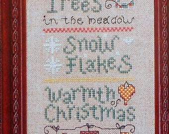 Gail Bussi MERRY and BRIGHT SAMPLER Christmas - Counted Cross Stitch Pattern Chart - fam
