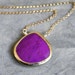 Purple Turquoise Heart Bezel 14k Gold Filled Necklace