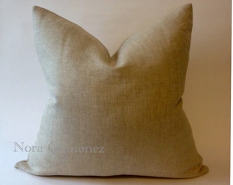Decorative Linen Throw Pillow Cover - Invisible Zipper Closure- Cushion Cover