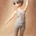 MNF Unoa Grey Sheer Stripe Singlet Top For MSD BJD - Last One