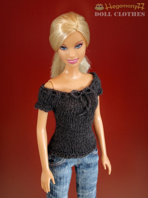 Haut de poupée tricoté à la main pour Barbie Pullip Momoko 27 cm Obitsu...