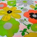 Vintage Fabric - Neon Coral, Lime and Yellow Tropical Flowers 36"L x 44"W -NehiandZotz
