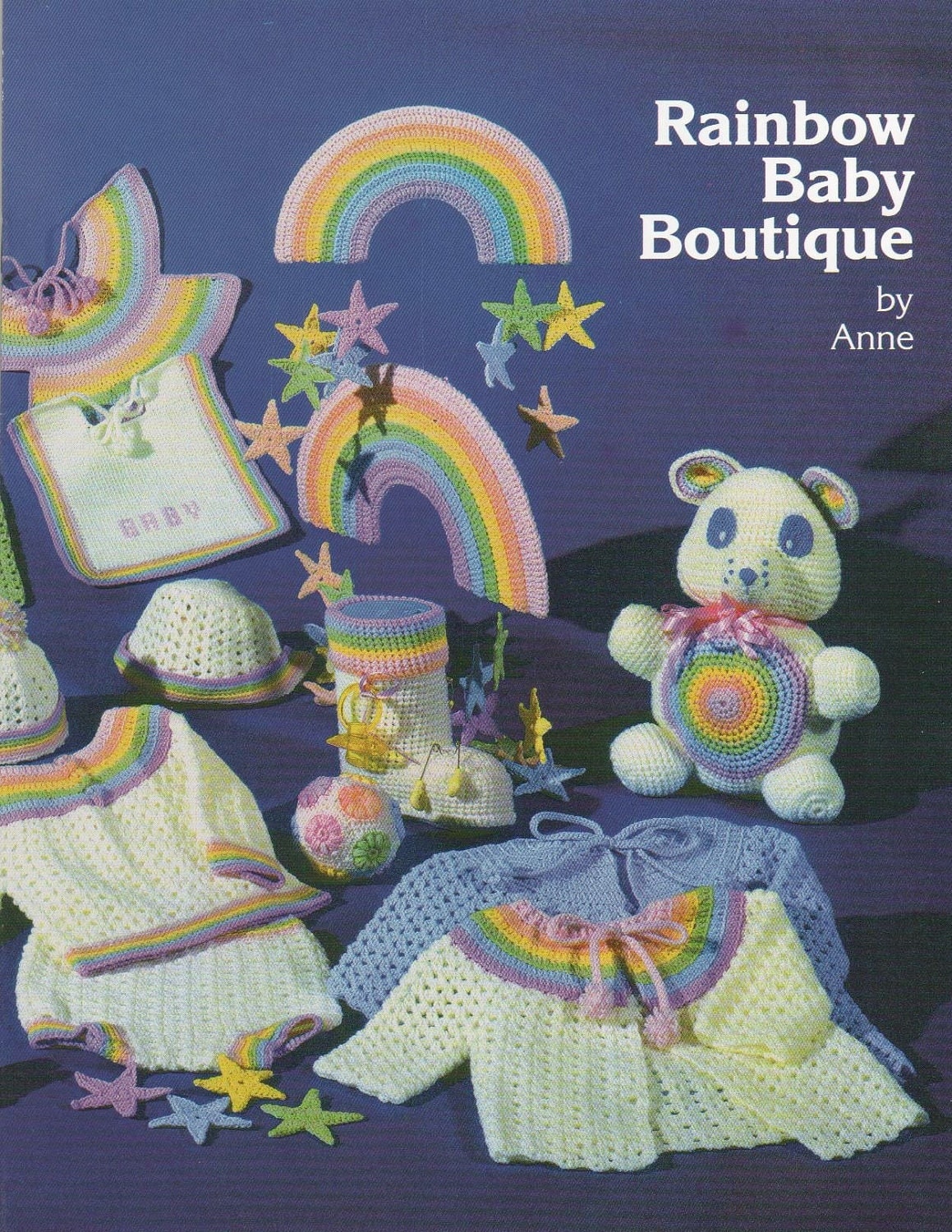 Pdf Pattern. RAINBOW BABY BOUTIQUE Crochet Baby Items.