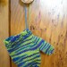 Green Purple Blue Stripes Mitten Gift Card Holder