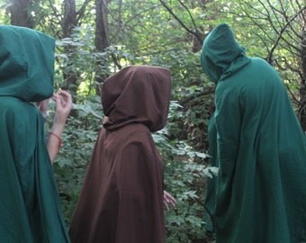 Dark Green Cloak, Youth, Hooded